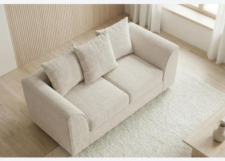 Jumbo Cord 2 Seater Sofa Grid-Textured