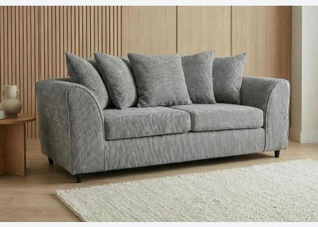 Jumbo Cord 3 Seater Sofa Grid-Textured