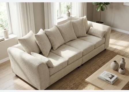 Jumbo Chenille 4 Seater Sofa
