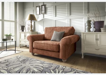 Ingrid Love Seat | Burnt Orange
