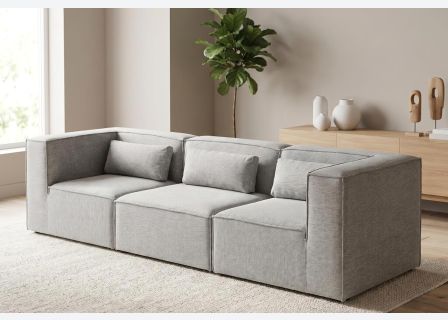 Doris Basket Weave 4 Seater Sofa