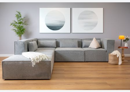 Doris Basket Weave Large Corner Sofa