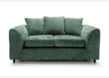 Harriet Crushed Chenille 2 Seater-Rifle Green