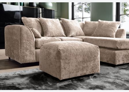 Harriet Crushed Chenille Footstool