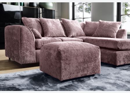 Harriet Crushed Chenille Footstool