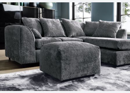 Harriet Crushed Chenille Footstool