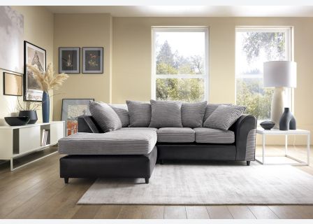 Harvey Cord Fabric Corner Sofa