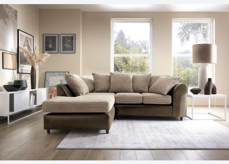 Harvey Cord Fabric Corner Sofa