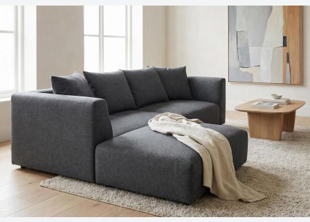 Tokyo Brushed Tweed Modular Reversible Corner Sofa