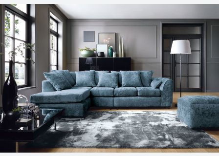 Harriet Large Crushed Chenille Corner Sofa