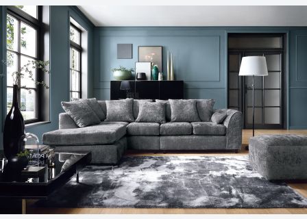 Harriet Large Crushed Chenille Corner Sofa