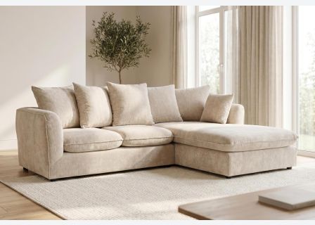 Lucas Velvet Chenille Right Facing Corner Sofa
