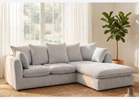 Lucas Water Repellent Velvet Chenille Corner Sofa