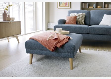 Harper Chenille Square Footstool