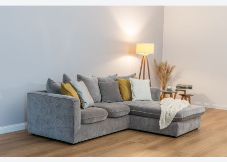 Lucas Water Repellent Velvet Chenille Corner Sofa