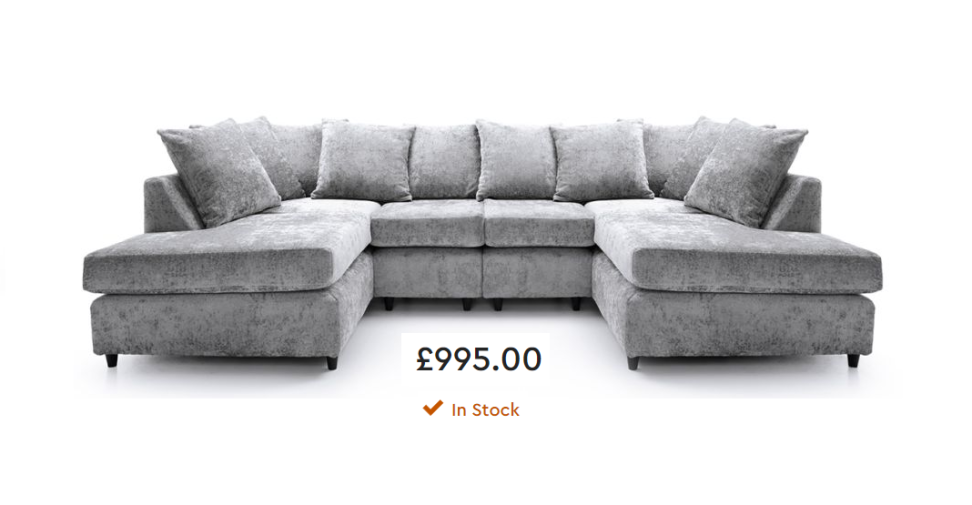 MEET HARRIET – OUR LARGE GREY U SHAPED SOFA
